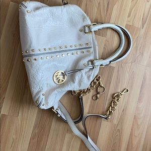 Michael Kors studded cream purse